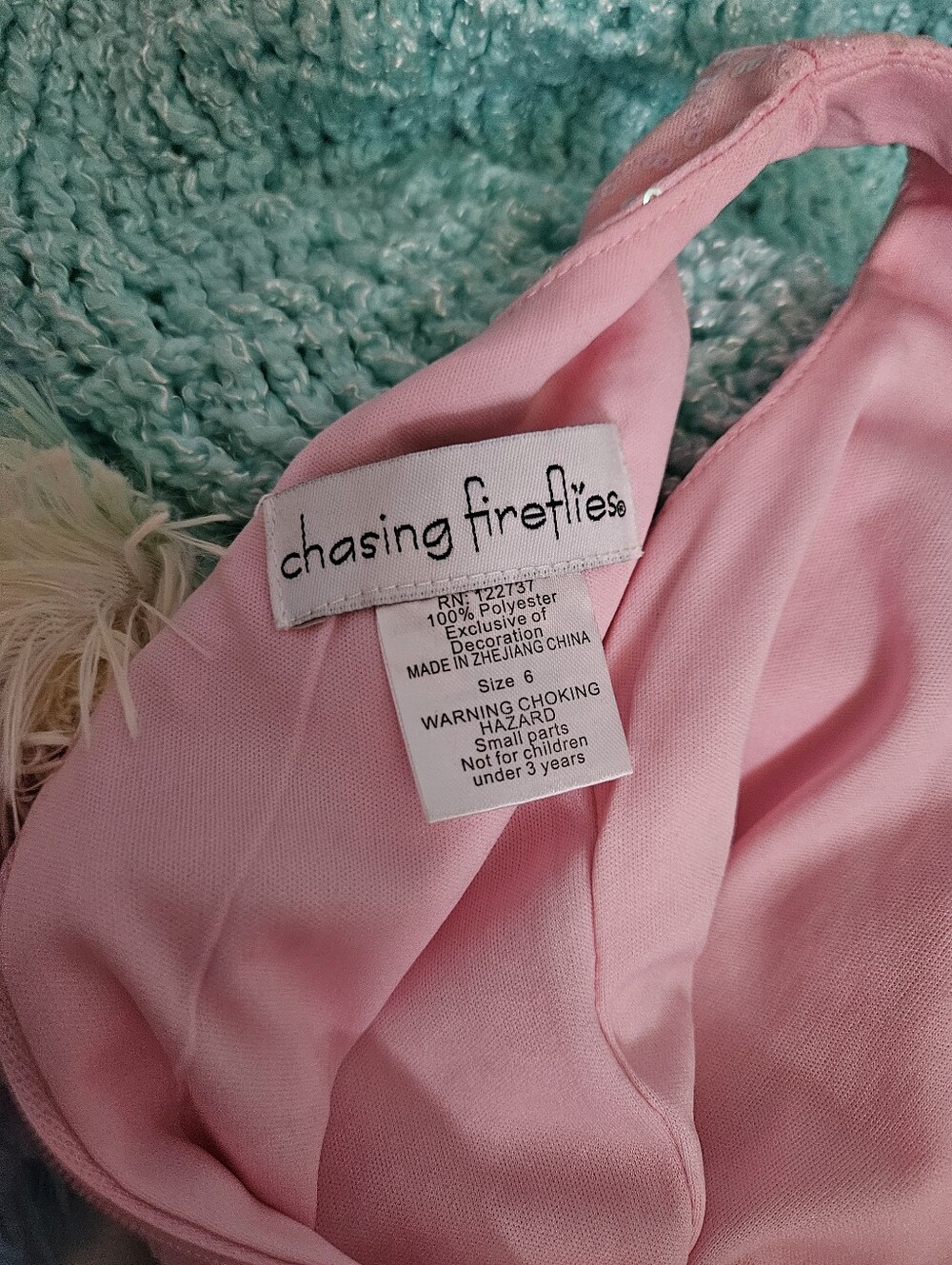 Chasing Fireflies  Pink Sparkle Tulle Mermaid Kids Costume Dress - Picture 3 of 8